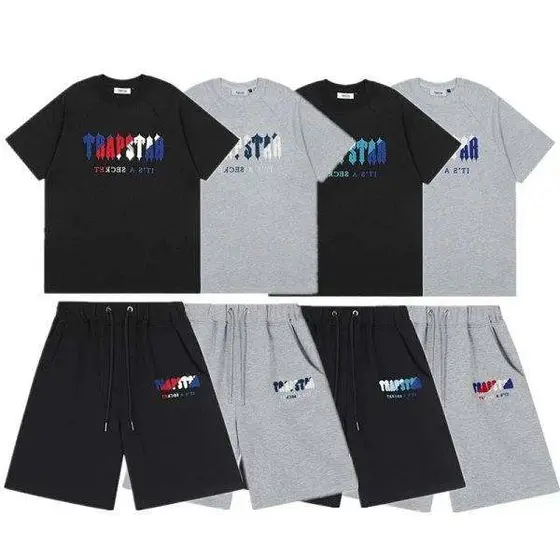Trapstar Cotton T-Shirt & Shorts Set,
