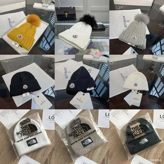 Moncler & TNF Knit Beanie Hat Collection